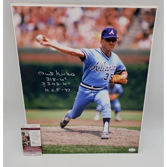Phil Niekro Signed Photo 16X20 With Inscriptions JSA COA Atlanta Braves - Picture 1 of 5